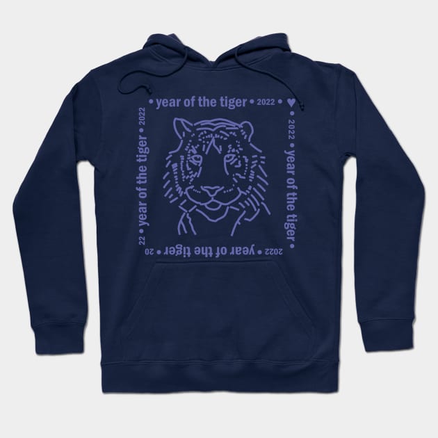 Very Peri Color of the Year of the Water Tiger 2022 Hoodie by ellenhenryart